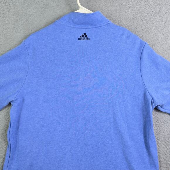 Adidas Primegreen 1/4 Zip Golf Jacket Men's Large Blue Pohl Cat Logo Lightweight - Picture 10 of 10